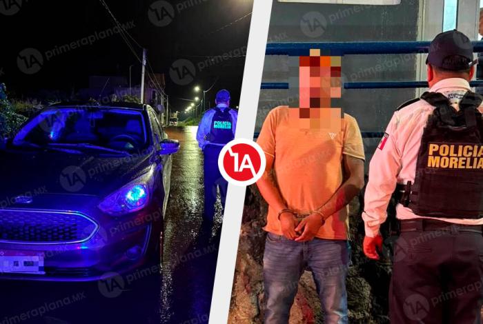 Lo paran por una infracción y termina detenido, en Morelia