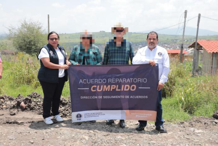 Logra FGE acuerdo reparatorio para la restitución de tres parcelas invadidas en Tarímbaro