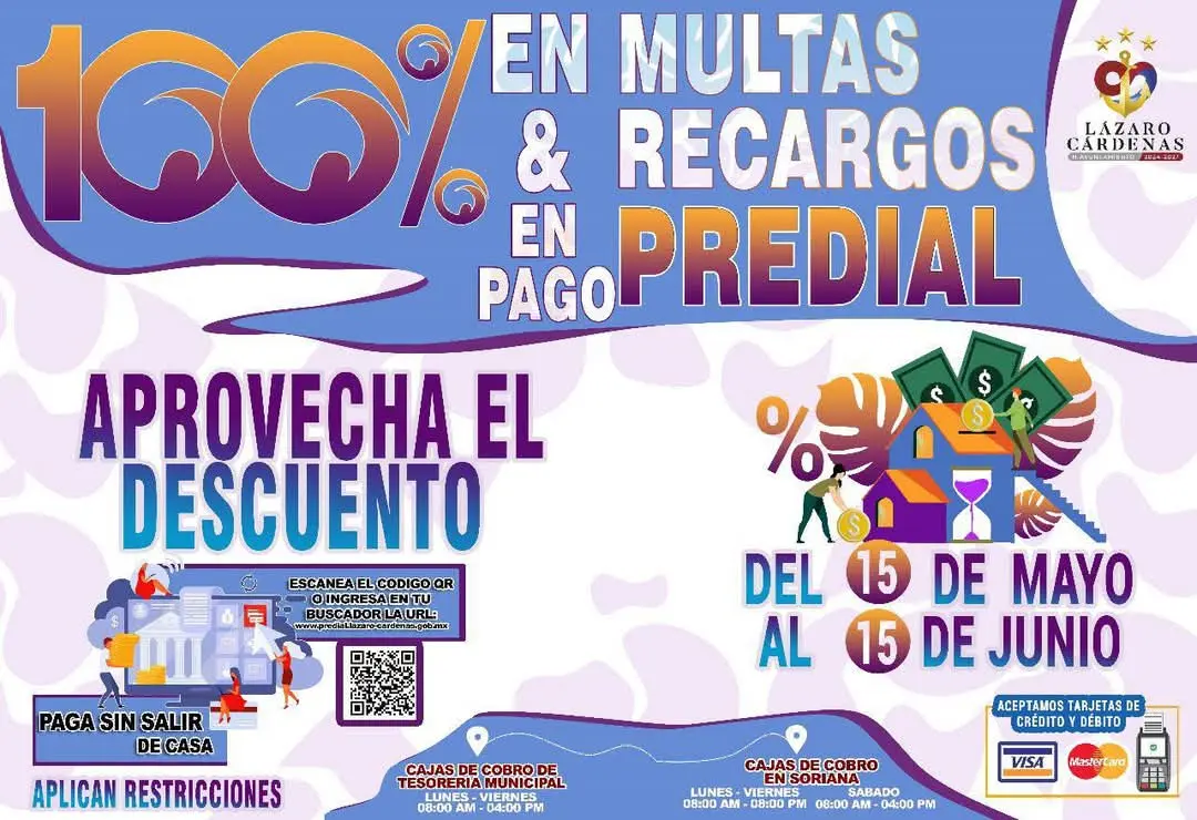 Última Semana para Aprovechar el 100% de Descuento en Multas y Recargos del Predial