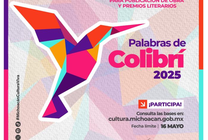 Últimos días para postularse a la convocatoria Palabras de Colibrí 2025