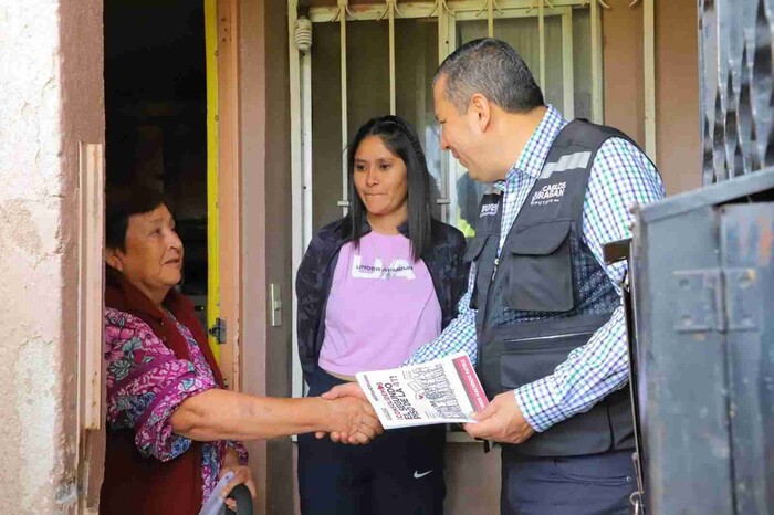 Mano a mano y casa por casa Barragán lleva información del Plan C y promueve afiliación a Morena