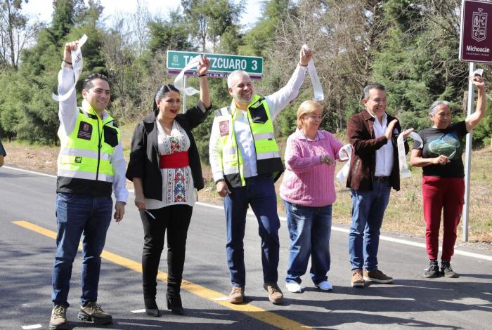 Más de 10 mil habitantes beneficiados con nueva carretera Tingüindín–Tacátzcuaro: Bedolla