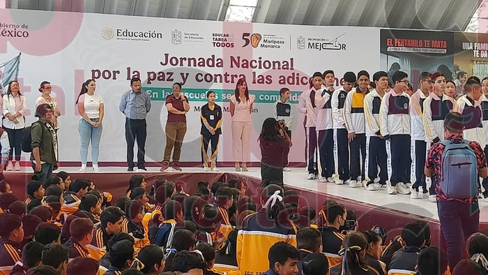 Más de 2 mil escuelas en Michoacán se suman a la Jornada Nacional por La Paz y contra las adicciones