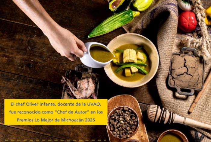 Mezclar la tradición con la innovación es la receta de Oliver Infante, “Mejor Chef de Autor”