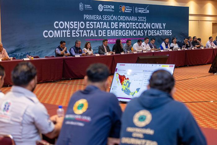 Michoacán instala Comité Estatal de Emergencias ante temporada de lluvias y ciclones