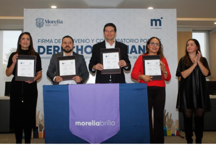 Morelia firma convenio con la CEDH en el Día Internacional de los Derechos Humanos