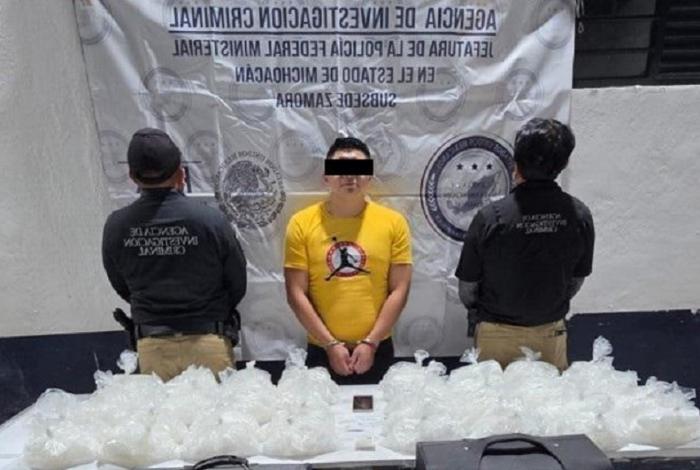 Morelia: Vinculan a proceso a hombre detenido con 40 kilos de metanfetamina
