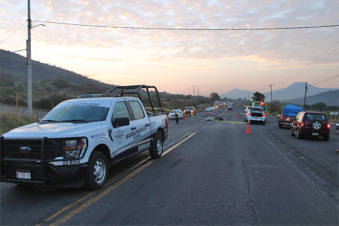 Motociclista muere atropellado en la carretera Zamora-Morelia