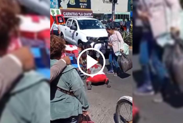 Mu3re adulta mayor atrop3llada en Mercado Independencia de Morelia