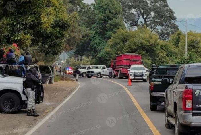 Mu3re conductor durante choque en la libre de Uruapan-Pátzcuaro