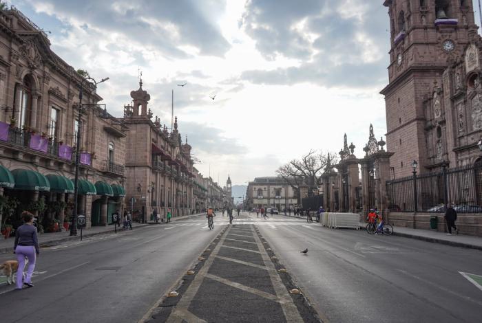 Nubes adornan el cielo de Morelia, aumenta la probabilidad de lluvia