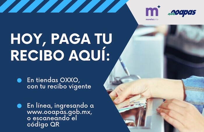 OOAPAS ofrece alternativas de pago para el 30 de septiembre y el 1° de octubre