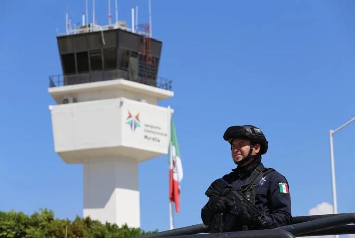 Operativo refuerza seguridad en el Aeropuerto Internacional de Morelia: SSP