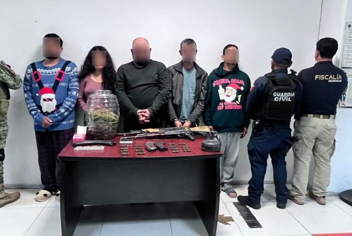 Orden de cateo en Tancítaro deja cinco detenidos