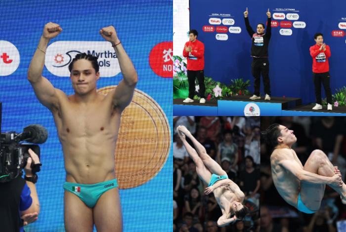 Osmar Olvera derriba la 'muralla' china y se corona como campeón del mundo en trampolin de 3 metros