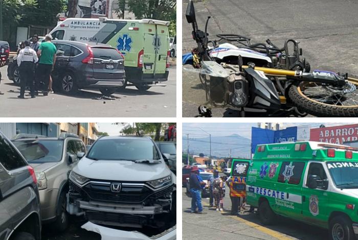 Otros cinco accidentes viales se registran en distintos puntos de Morelia