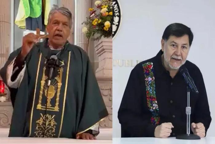 Padre Pistolas reta a Noroña a visitar en Uruapan; “a ver si no lo matan”, le responde