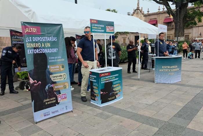 Para alertar y orientar sobre extoriones, autoridades realizan jornada en Morelia