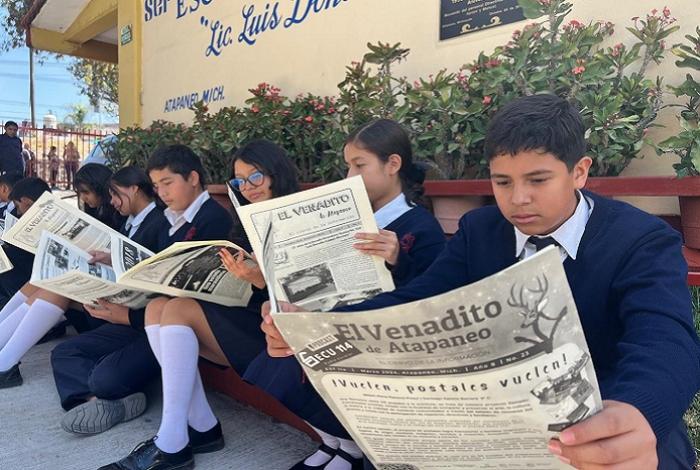 Periódico escolar El Venadito de Atapaneo cumple 10 años de impulsar desarrollo educativo