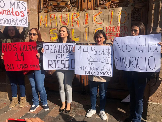 Periodistas se manifiestan; exigen justicia por asesinato de Mauricio Cruz Solís