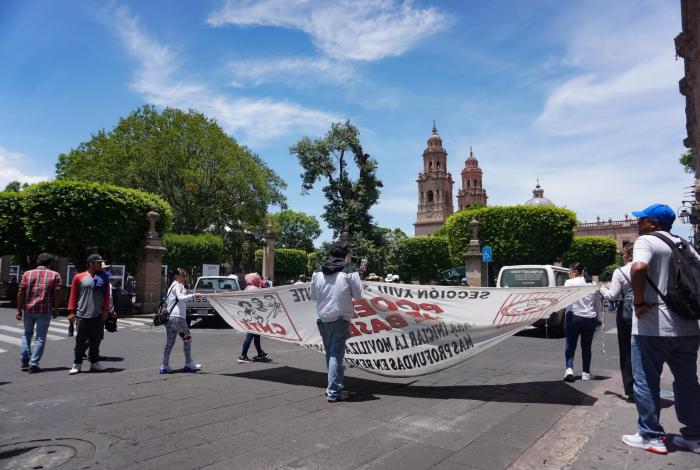 Poca afluencia en la marcha de Poder de Base