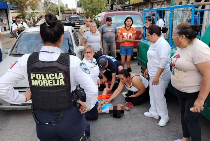 Policía Morelia auxilia a menor atr0pellad0 en El Pedregal