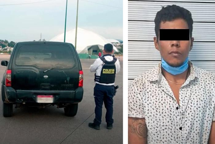 Policía Morelia detiene a hombre que conducía una camioneta robada