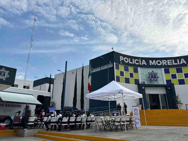 Policía Morelia realiza exitosa jornada de donación de sangre en apoyo a niñas, niños y adolescentes con cáncer