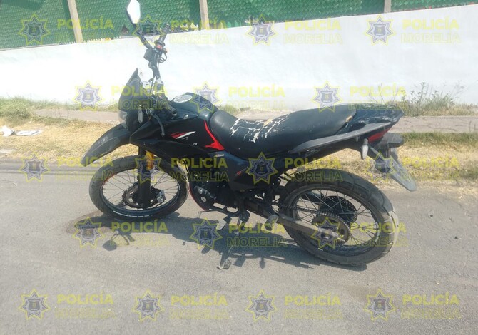 Policía Morelia recupera motocicleta robada y detiene a un hombre