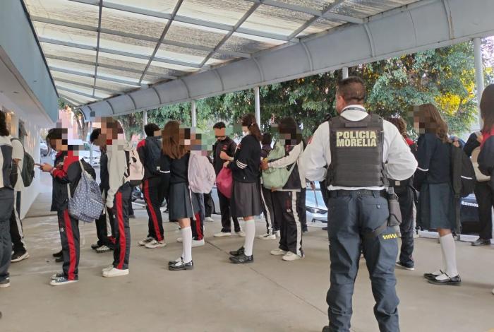 Policía Morelia refuerza acciones preventivas tras presunta amenaza en la Técnica 65