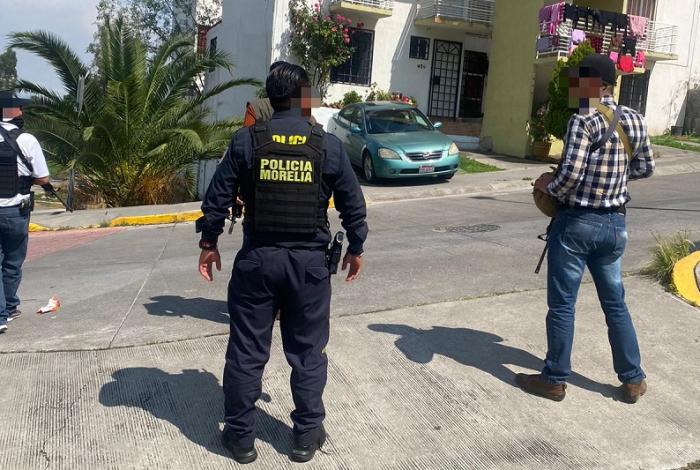 Policía Morelia responde a reporte por personas armadas en Villas del Oriente