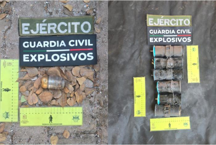 Policías estatales y soldados desactivan 7 artefactos explosivos en Buenavista