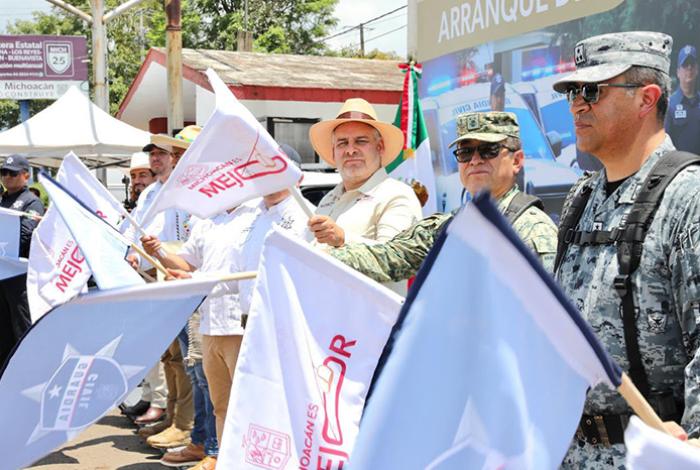 Ponen en marcha corredor seguro en la carretera Los Reyes-Jacona para blindar ruta económica de Michoacán