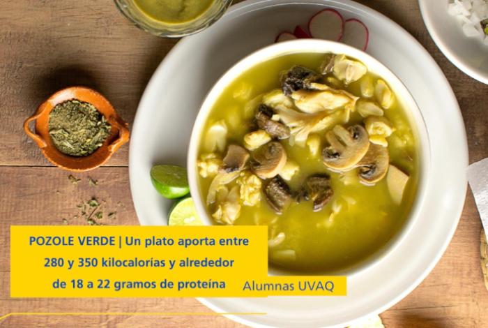 Pozole verde ofrece sabor, cultura y equilibrio en un solo platillo, explican futuras nutriólogas 