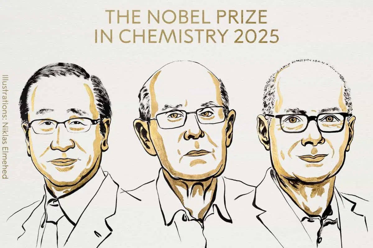 Premio Nobel de Química 2025: Susumu Kitagawa, Richard Robson y Omar M. Yaghi