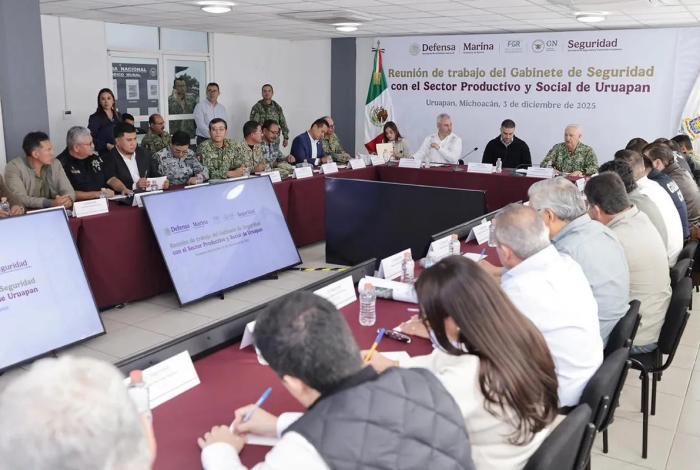 Presencia operativa del Gabinete de Seguridad Nacional será permanente en Michoacán