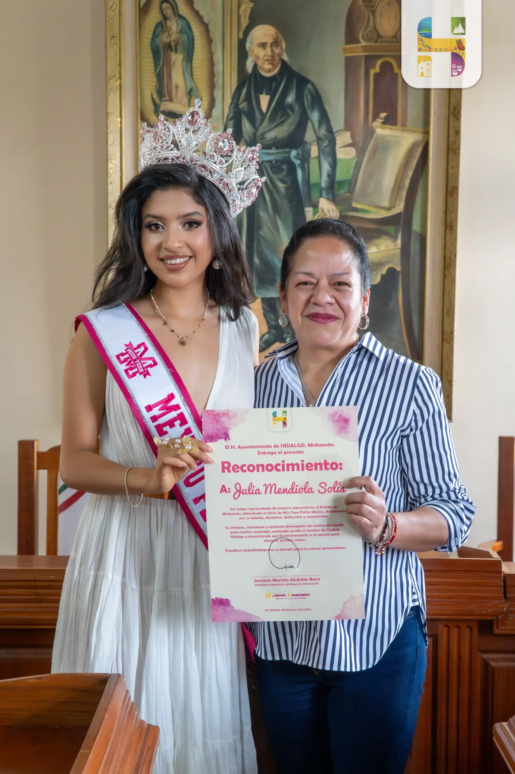 Presidenta Jeovana Alcántar reconoce el triunfo de Julia Mendiola en Miss Teen Petite México 2026