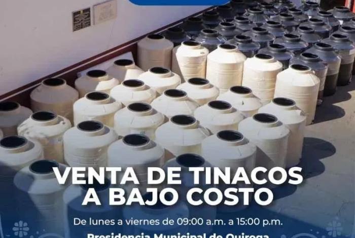 Quiroga impulsa programa de tinacos económicos para familias