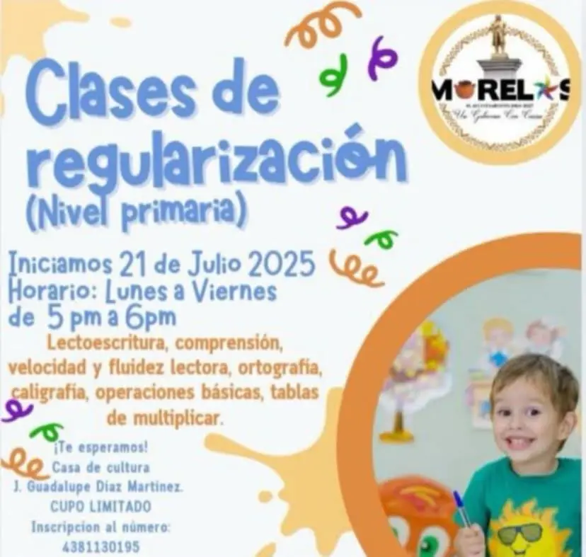 Refuerza Ayuntamiento de Morelos la educación básica con clases de regularización para niñas y niños en nivel primaria