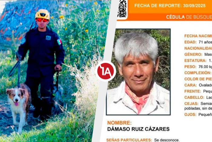 Refuerzan búsqueda de Dámaso, senderista de 71 años; lleva tres días desaparecido