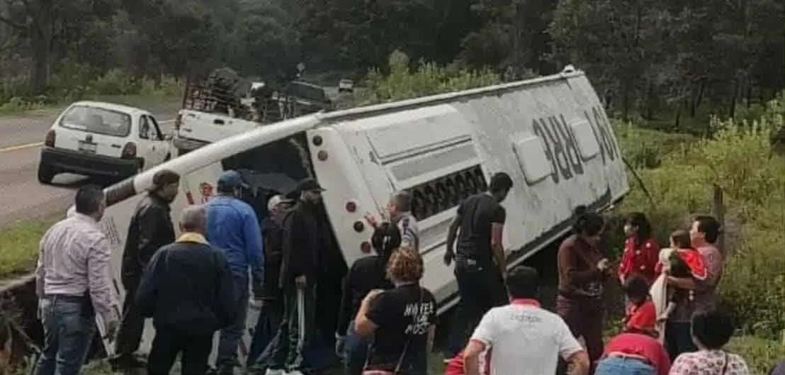 Reportan accidente de autobús en la carretera Quiroga – Zacapu