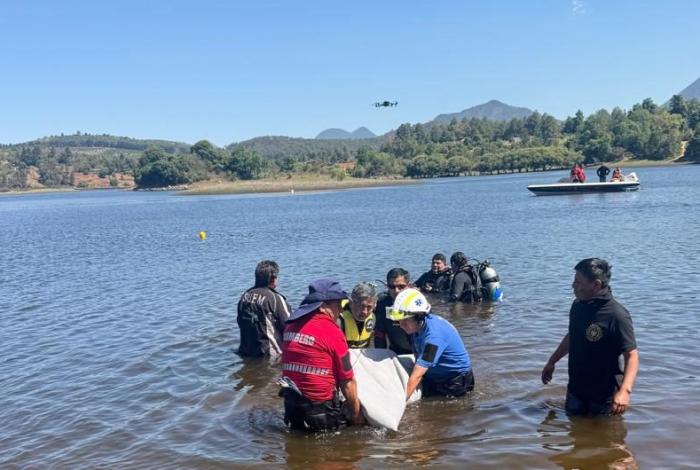 Rescatan cuerpo de hombre que mur10 ahogado en la presa de Zirahuato
