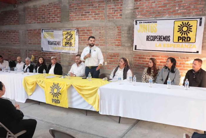 Rinde protesta nuevo comité del PRD en Churintzio; el sol azteca se reinventa desde sus bases
