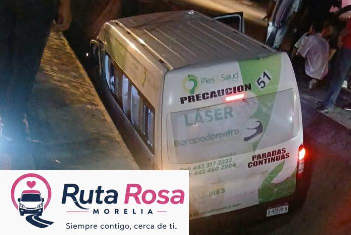 Ruta Rosa aclara incidente con una de sus unidades en Tarímbaro: Operador perdió el conocimiento