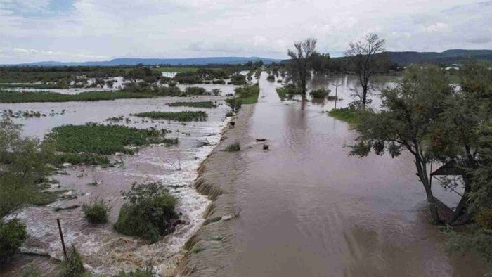 Se desborda presa sobre hectáreas de cultivo en Guanajuato