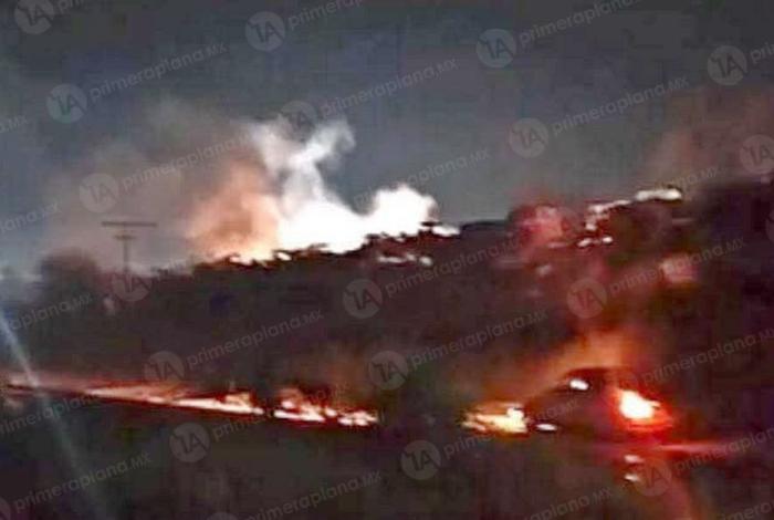 Se incendia corralón en Caltzontzin