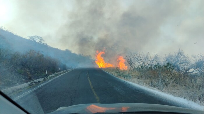 Se incendia orilla de la Chavinda-Jiquilpan