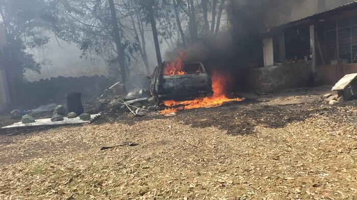 Se quema auto y vivienda en el rancho Los Pericos