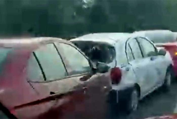 Se registra carambola vehicular en el Libramiento Norte de Morelia