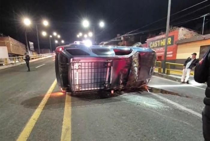 Se registra choque volcadura en Zacapu